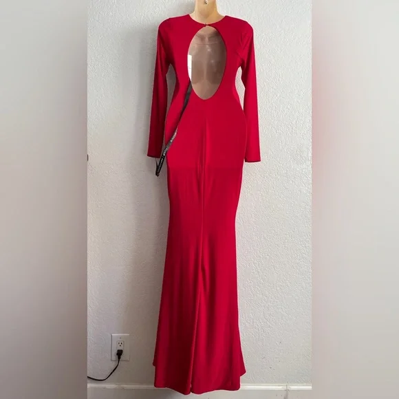 NEW Club L Red Bump Friendly Long Sleeve Backless Maxi Dress Size 6 Body  Con is available for purchase on au PAY Market - Imported Goods Online  Store Co.Ltd. | au PAY